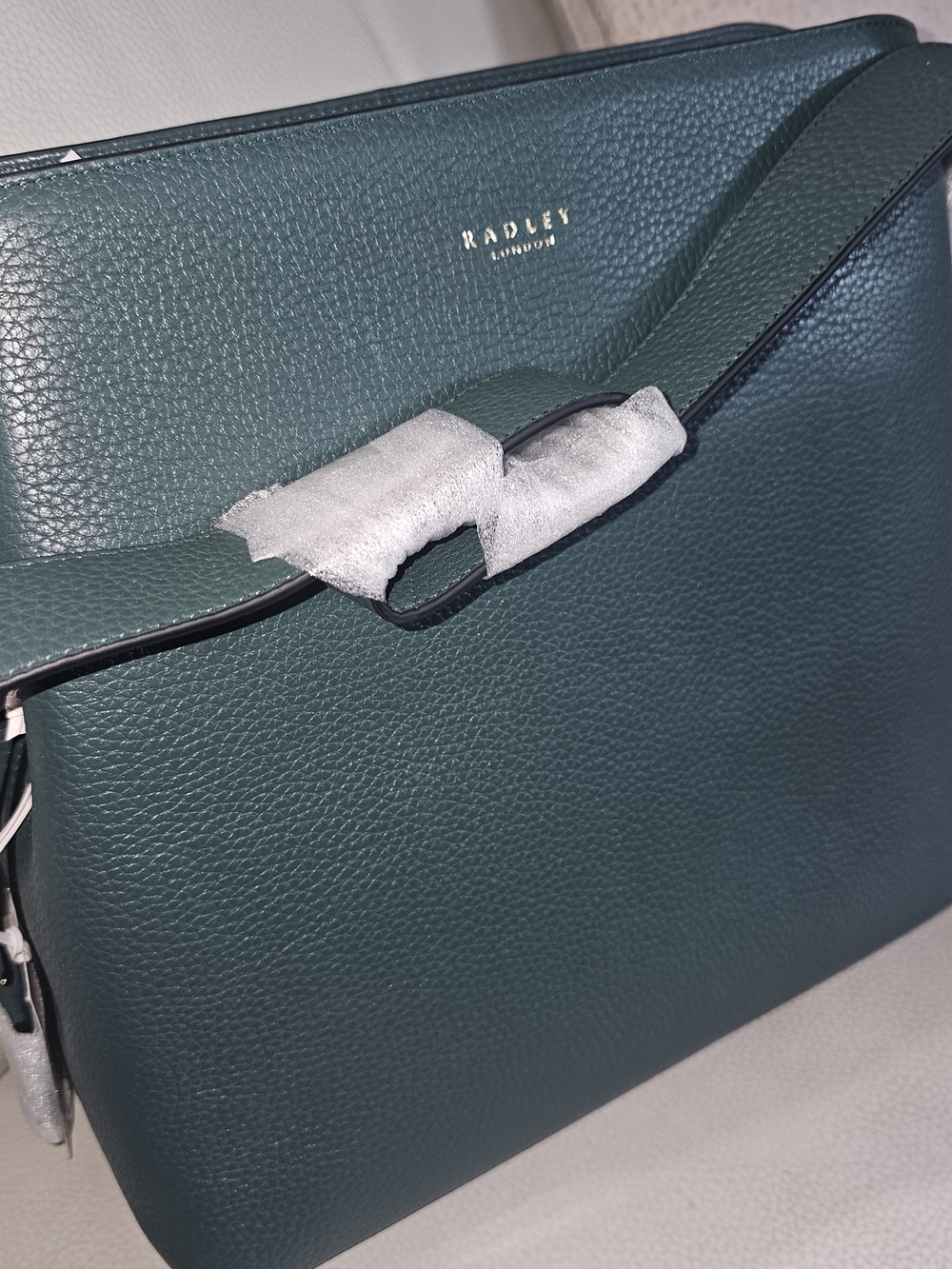 NWT Radley Dukes Green Leather Crossbody Bag